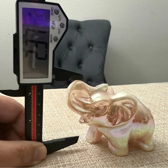 Angel Aura Quartz Crystal Elephant Positive Healing Energy - Picture 7 of 8